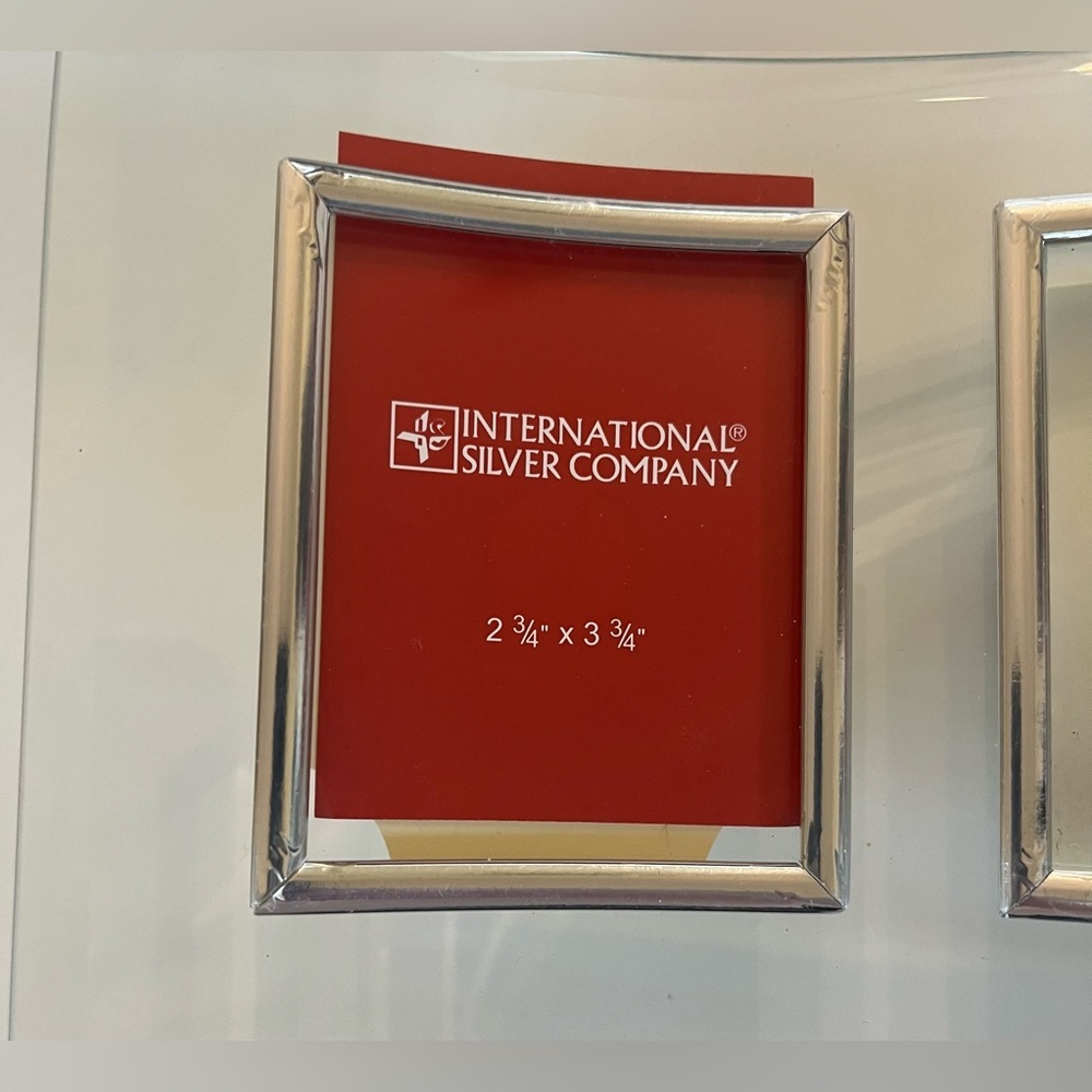 International silver company glass frame with clock - Picture 2 of 10